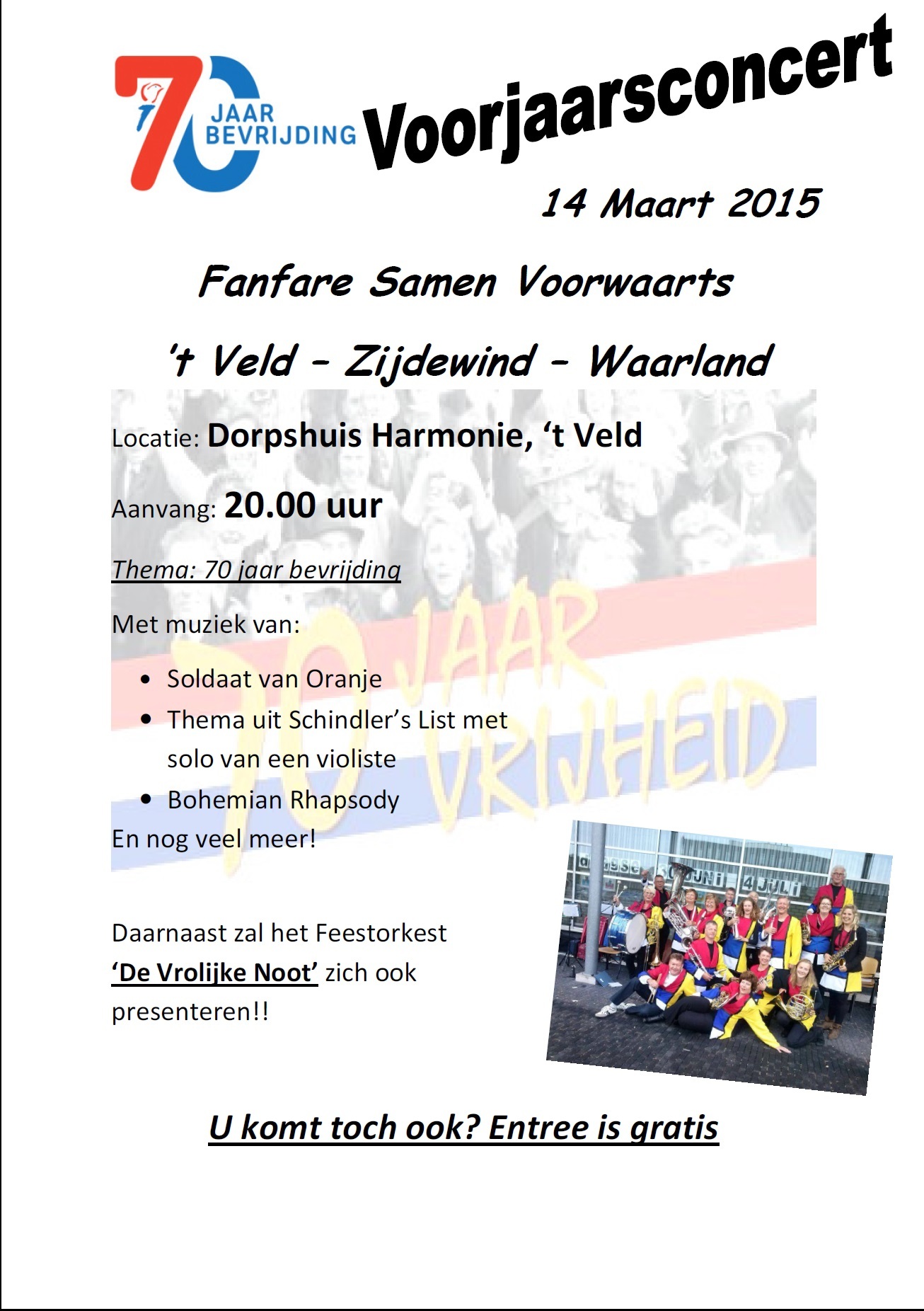 Voorjaarsconcert Samen Voorwaarts 14 maart