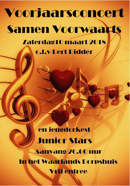 Voorjaarsconcert 10 maart 2018