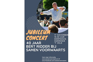 Jubileumconcert dirigent Bert Ridder op 17 november 2018