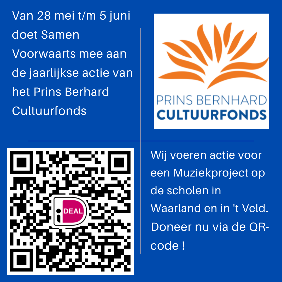 Actie voor Prins Bernard Cultuurfonds t.b.v. Samen Voorwaarts