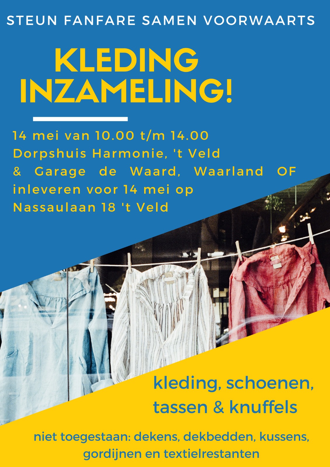Kledingactie Samen Voorwaarts