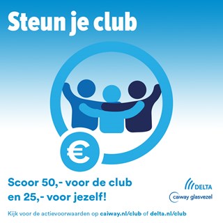 Club steun 50 en 25 vierkant