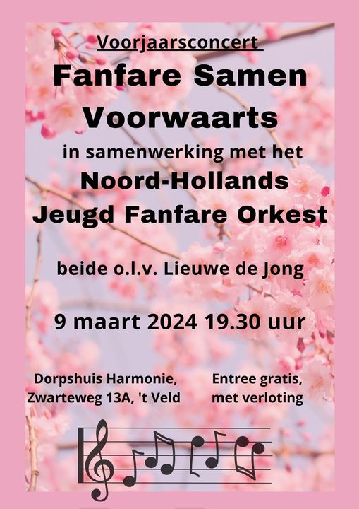 Voorjaarsconcert 9 maart 2024