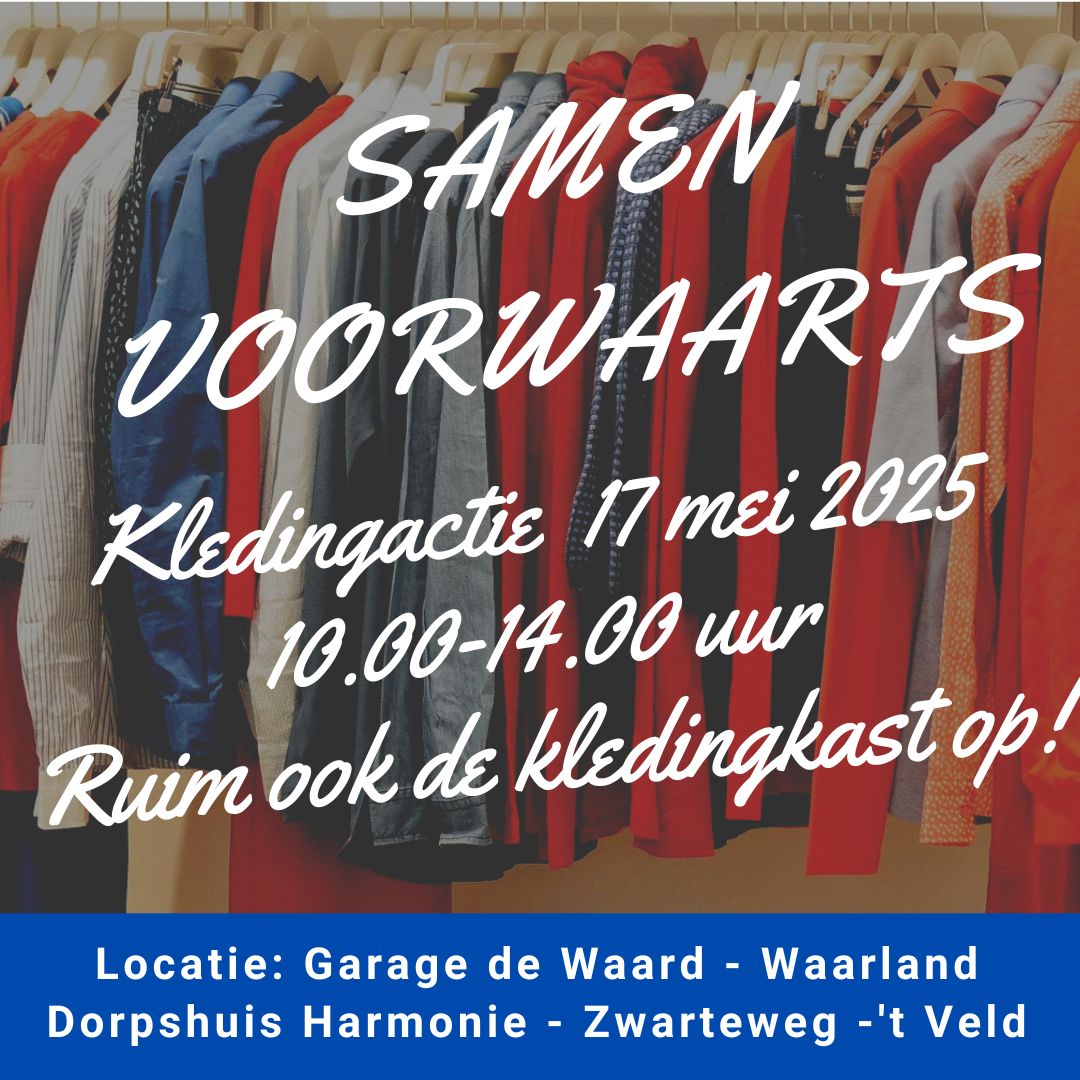 Kledingactie Samen Voorwaarts - 17 mei 2025