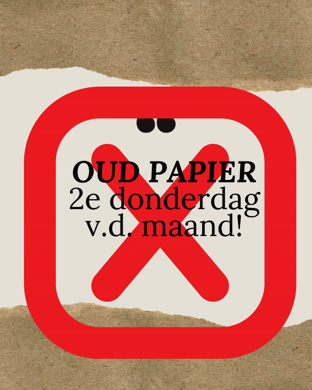 Oud Papier inzameling 8 januari 2026 -GEANNULEERD