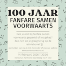 Fanfare Samen Voorwaarts start jubileum jaar 100-jarig bestaan met grote reünie
