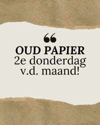 Oud Papier inzameling